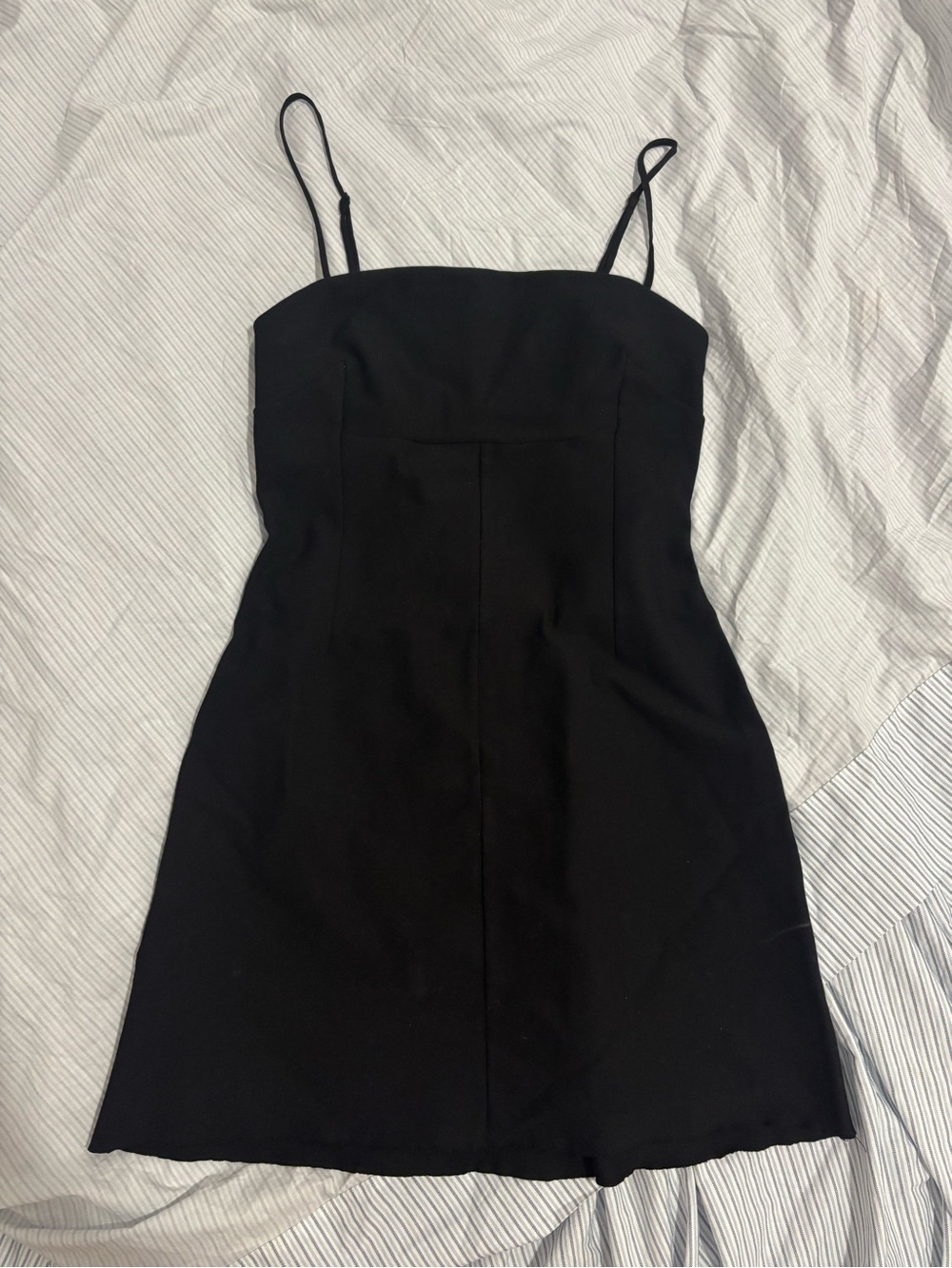 silence + noise Black Spaghetti-Strap Mini Dress